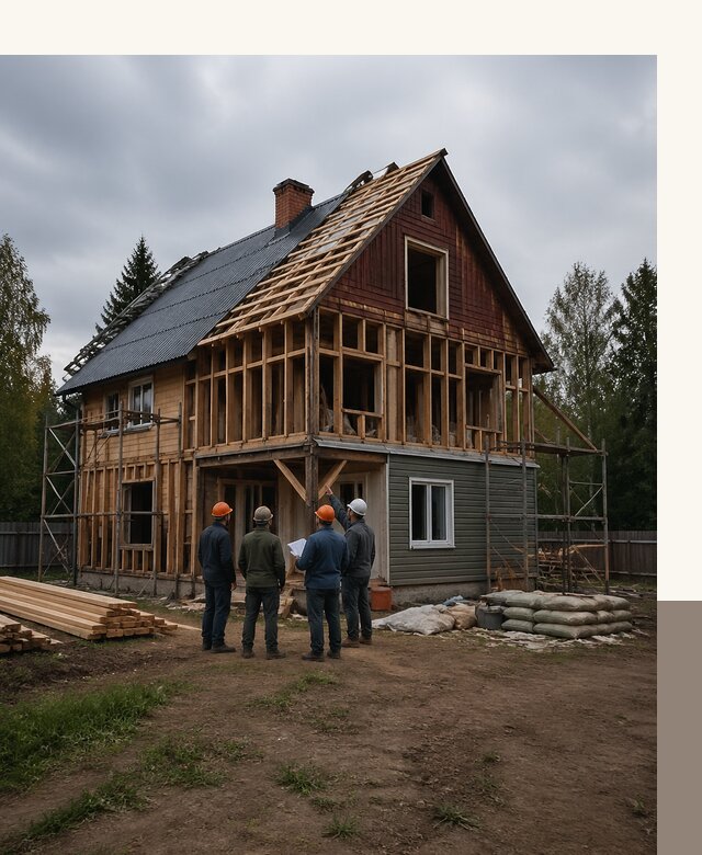 Реконструкция дачного дома в Шебекине под ключ с проектом